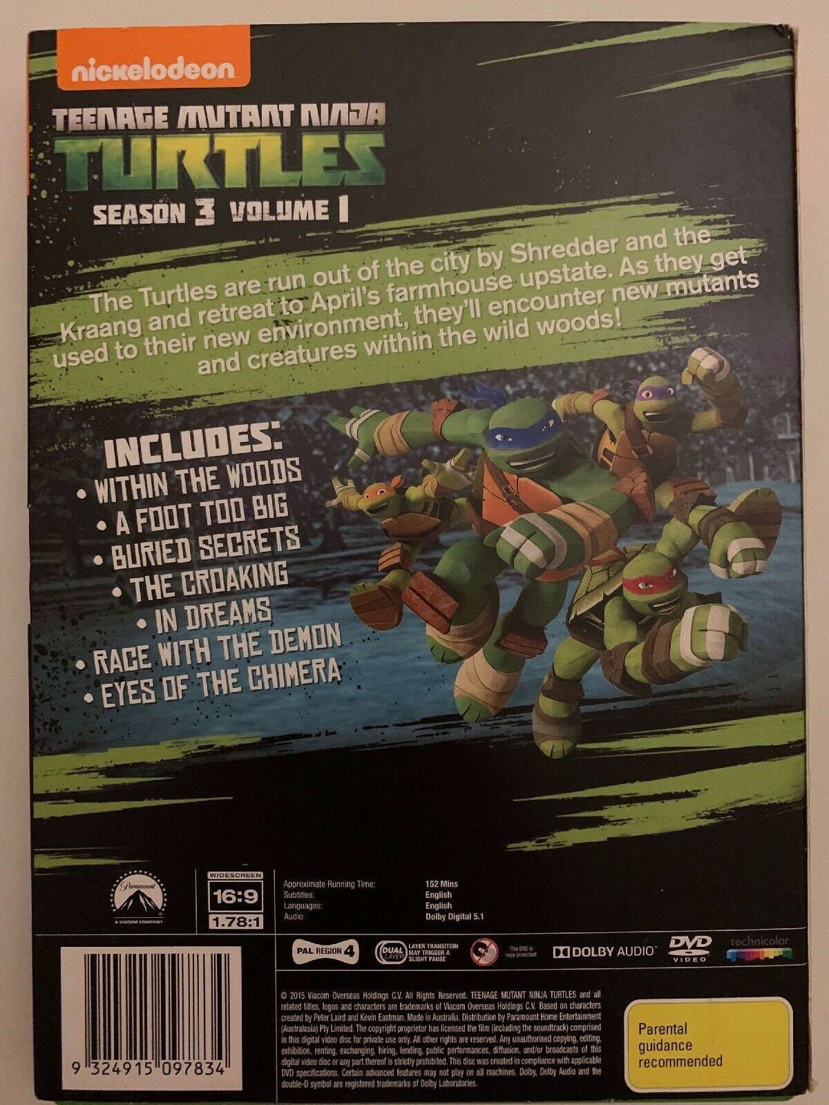 Teenage Mutant Ninja Turtles - Retreat! (DVD, 2015)