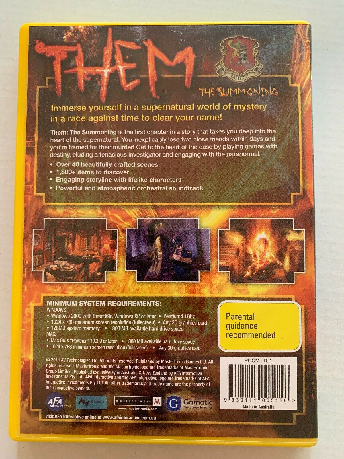 THEM "THE SUMMONING"  PC Windows GAME