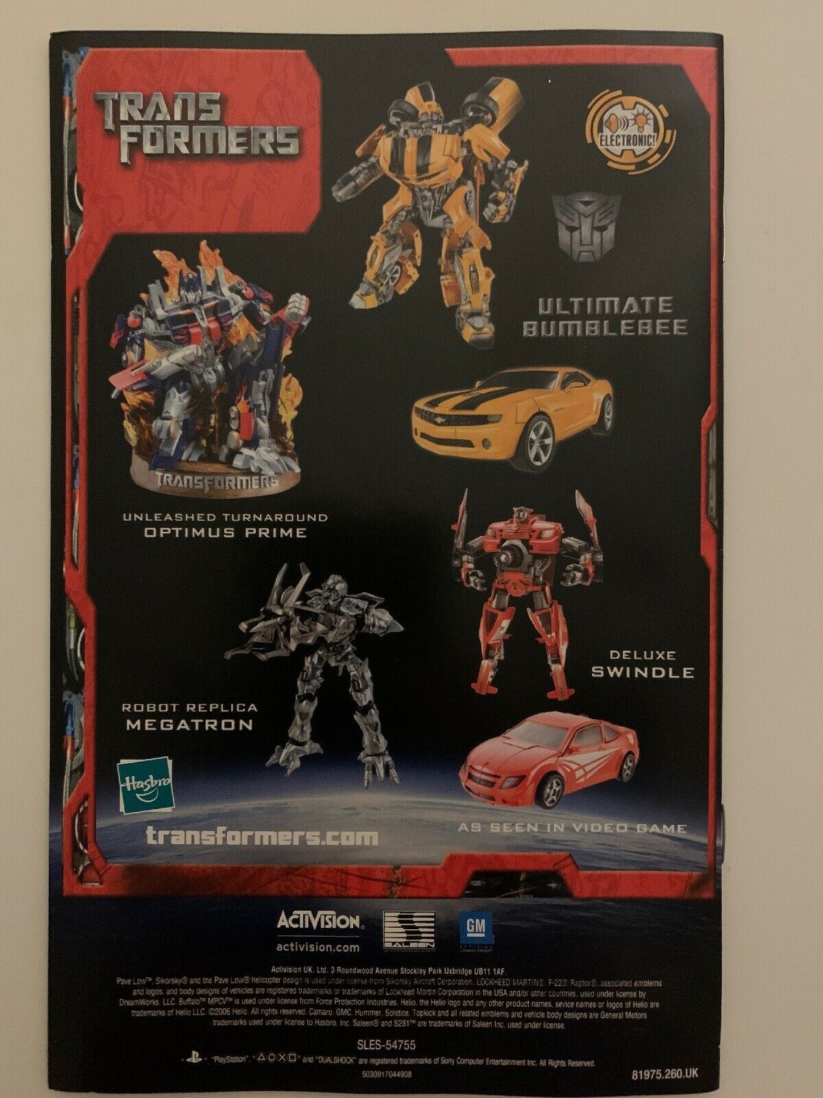 Transformers: The Game (PS2) Activision Action Adventure Game