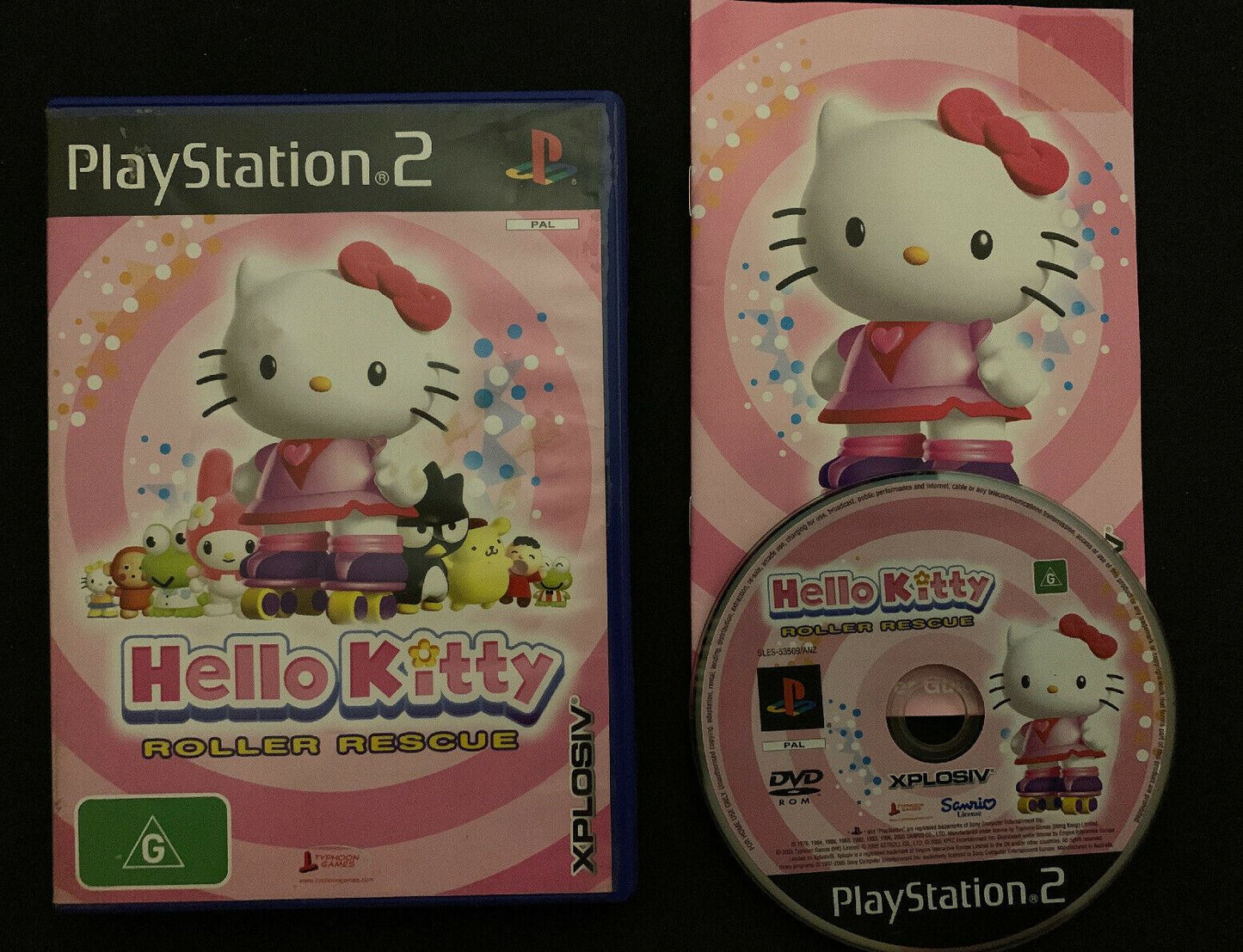 Hello Kitty Roller Rescue - Official Sanrio Sony Playstation 2 PS2 with Manual