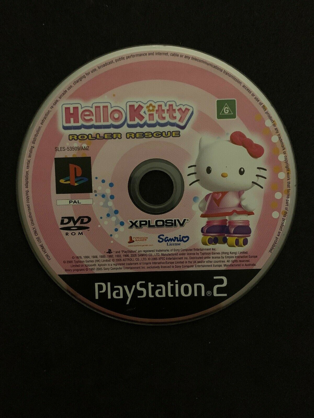 Hello Kitty Roller Rescue - Official Sanrio Sony Playstation 2 PS2 with Manual