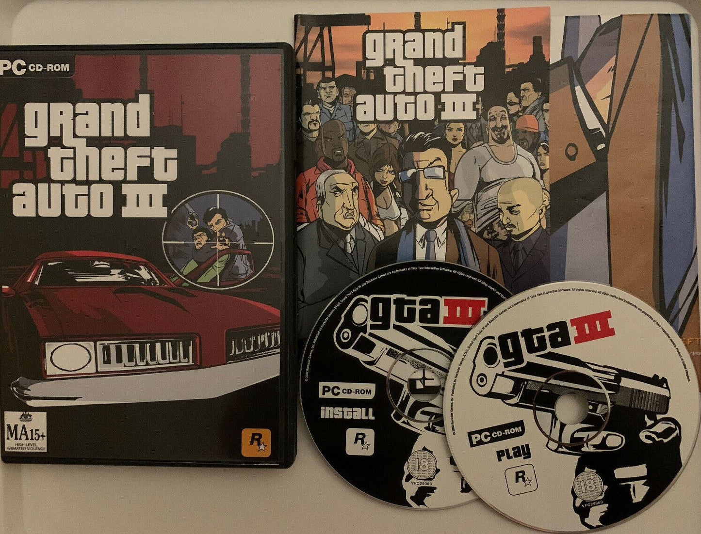 Grand Theft Auto III 3 PC CD-ROM Complete With Manual & Map