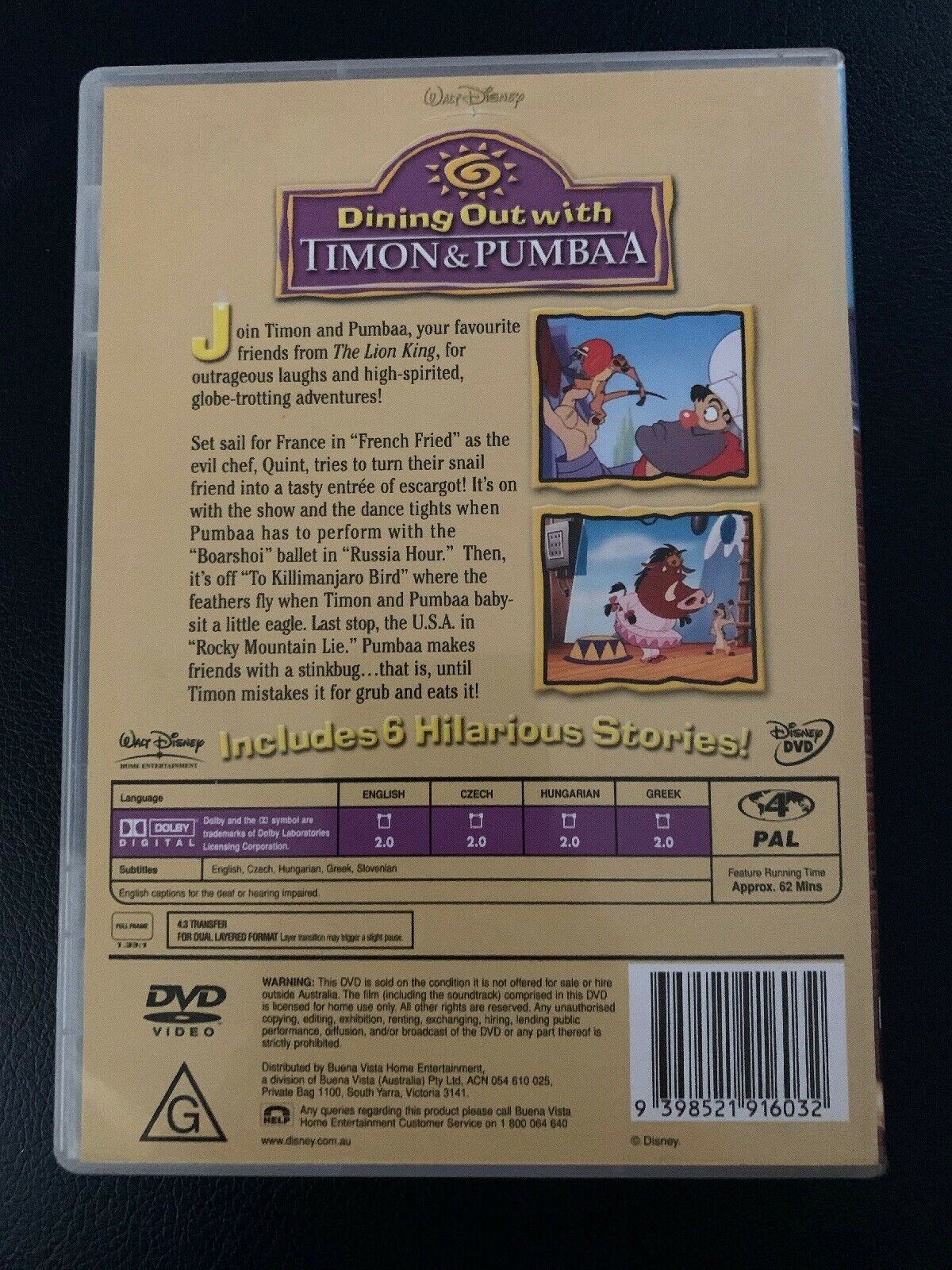 Disney - Dining Out With Timon And Pumbaa (DVD, 2005)