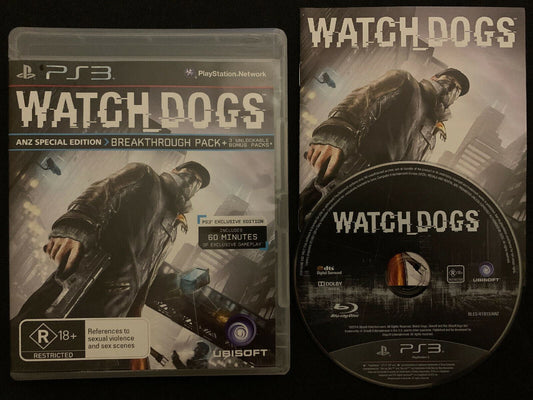 Watch Dogs -- ANZ Special Edition (Sony PlayStation 3, 2014)