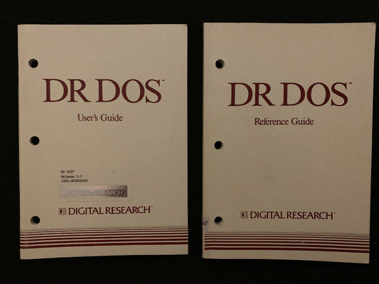 Genuine Original DR DOS Digital Research User & Reference Guide Manual