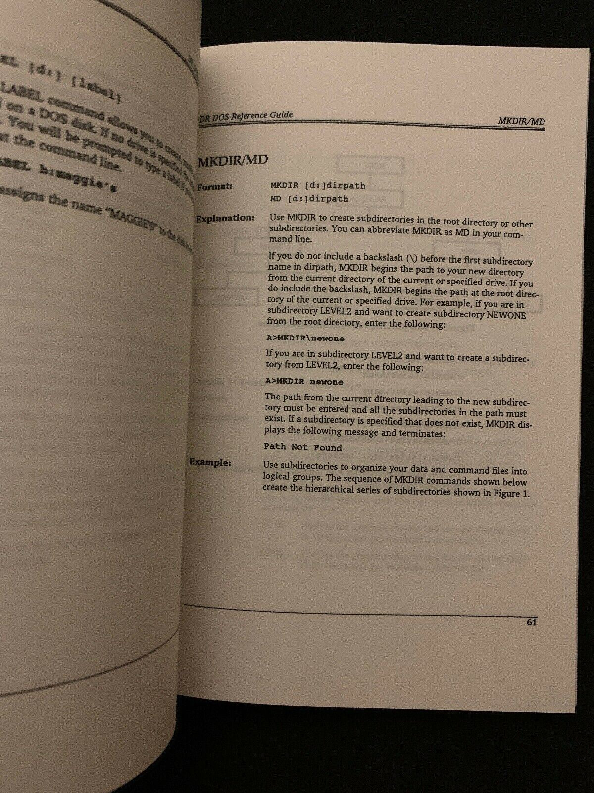 Genuine Original DR DOS Digital Research User & Reference Guide Manual