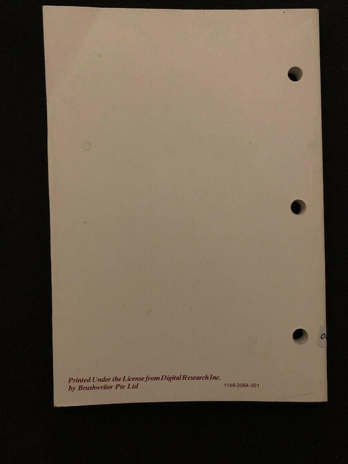 Genuine Original DR DOS Digital Research User & Reference Guide Manual