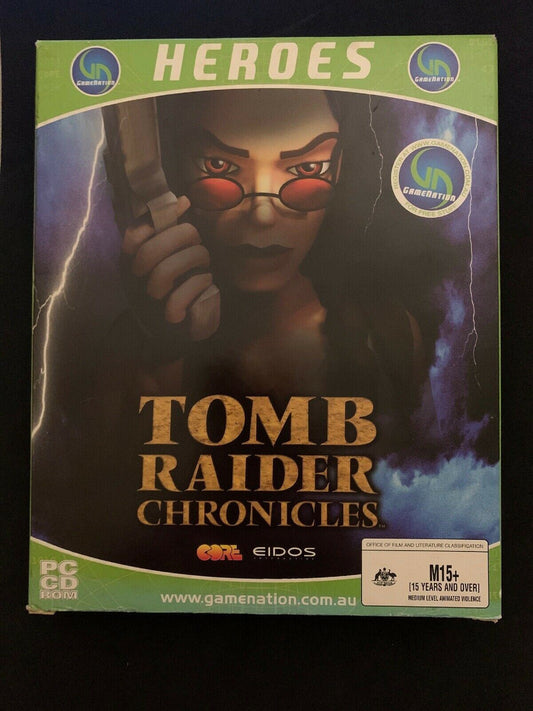 TOMB RAIDER CHRONICLES (2000) PC CD ROM in Box with RARE Level Editor & Demo CD