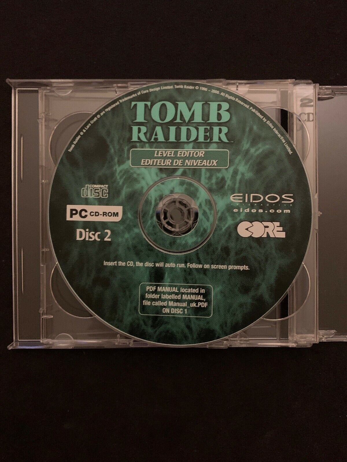 TOMB RAIDER CHRONICLES (2000) PC CD ROM in Box with RARE Level Editor & Demo CD