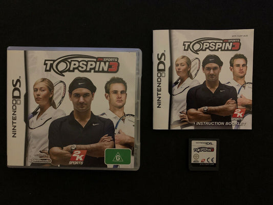 Top Spin 3 - Nintendo DS Tennis Game with Manual