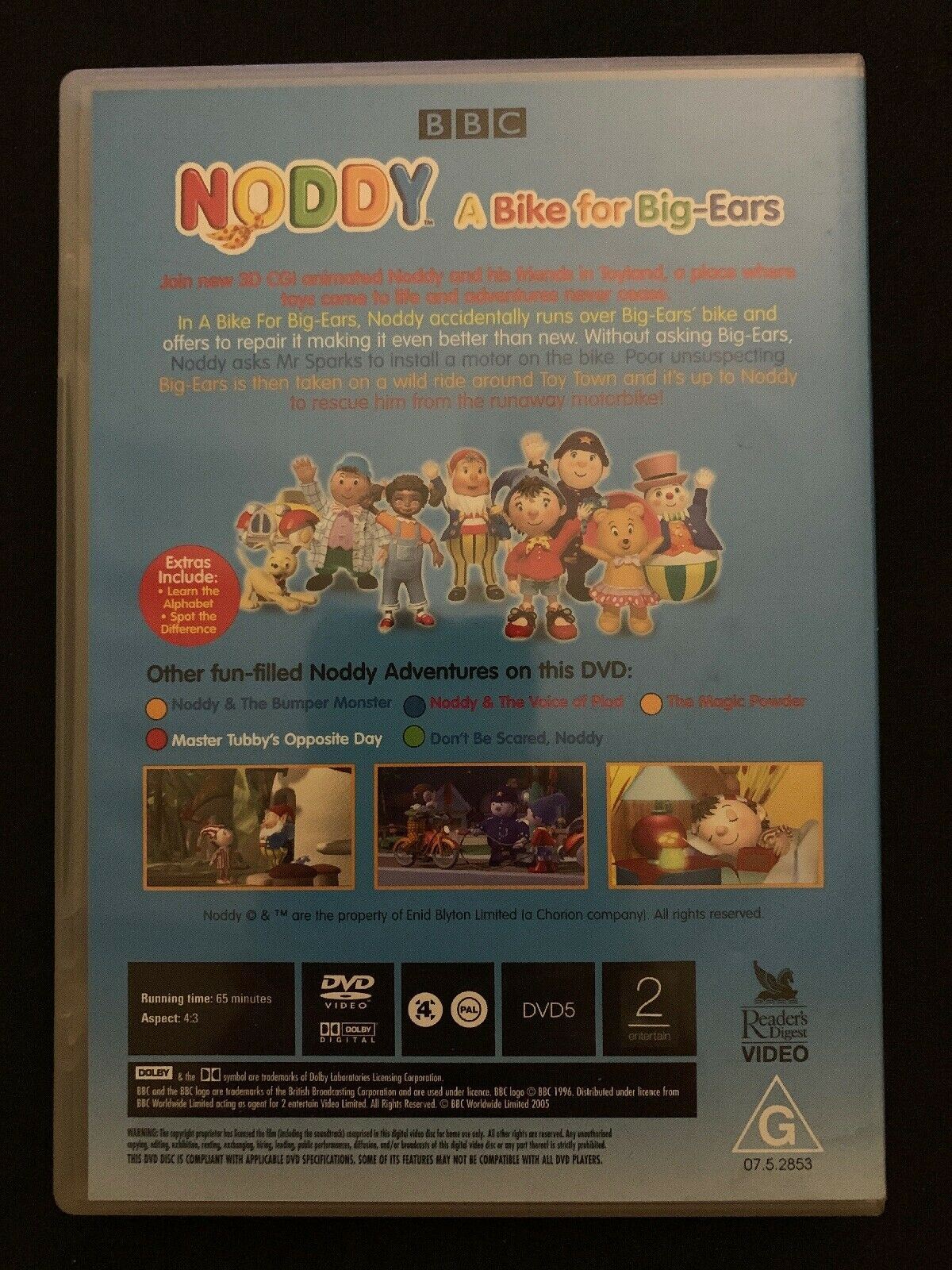 Noddy - A Bike For Big-Ears (DVD, 2005) Region 4 - FREE Postage