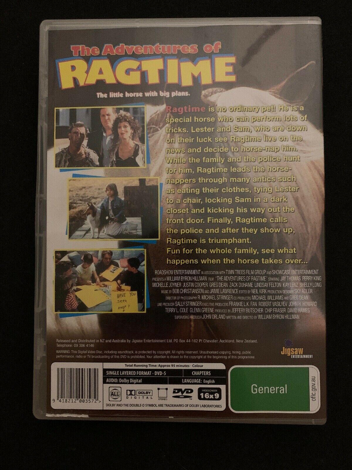The Adventures Of RAGTIME (DVD) Rare Horse Movie - Region Free