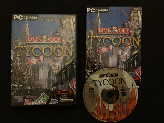 Monopoly Tycoon PC CD-ROM Management Sim Strategy Guide 2001