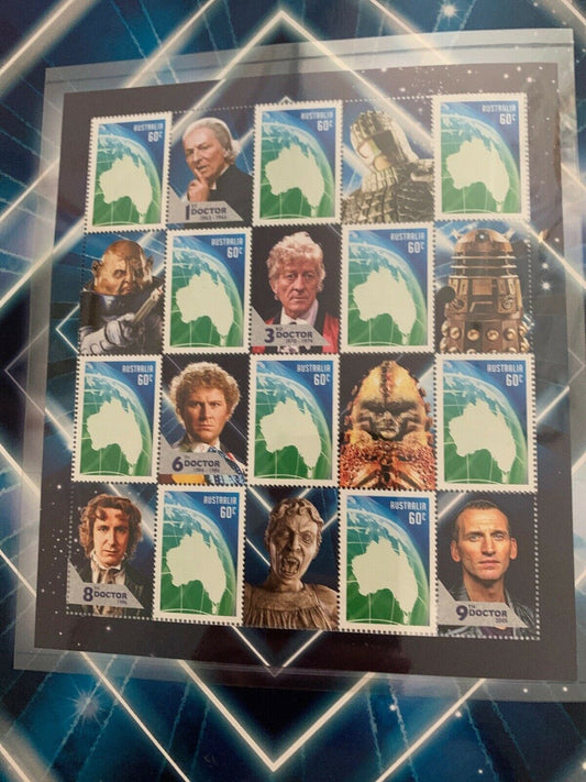 *New* BBC Doctor Who 50 Years Australian Stamps (2013)