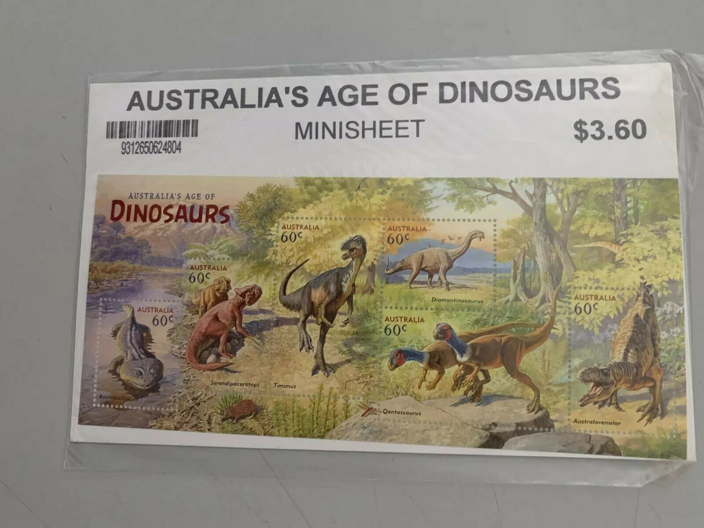 *New* Australia's Age Of Dinosaurs Minisheet Stamps