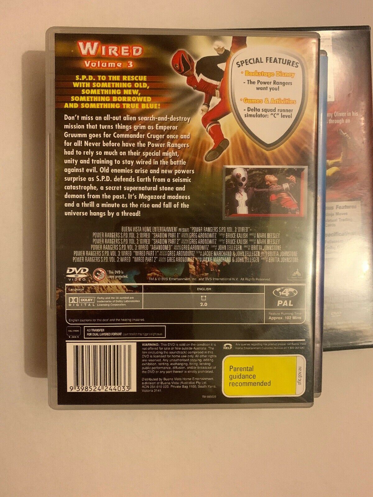 Power Rangers 6x DVD Pack In Like New Condition. Region 4