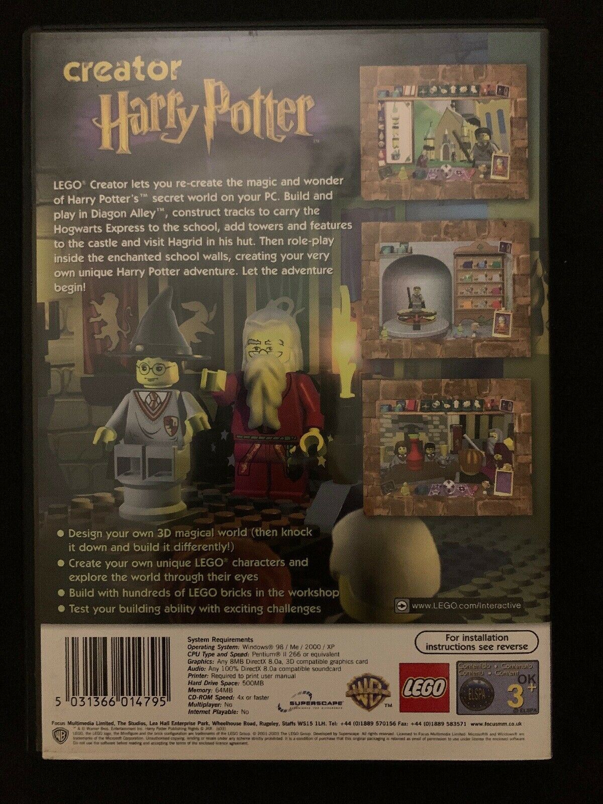 LEGO Creator Harry Potter PC CD-ROM Game - RARE PC GAME