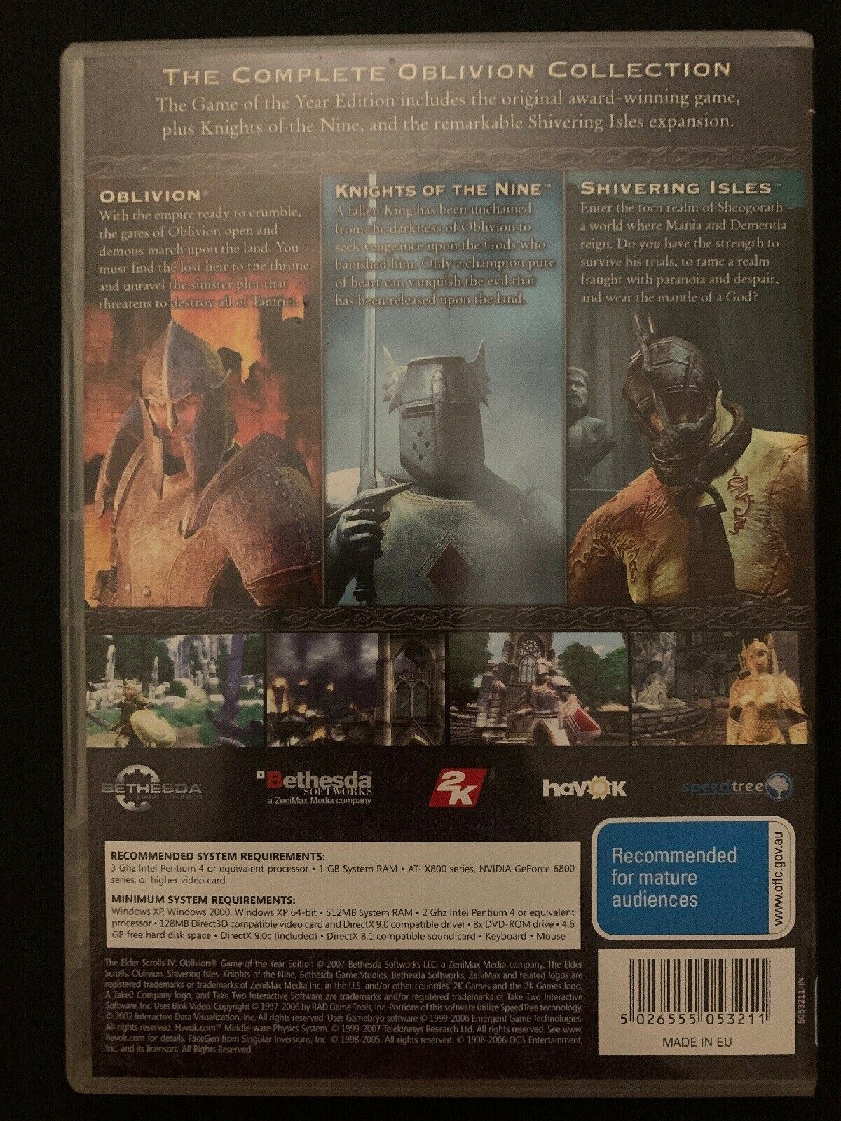 The Elder Scrolls IV Oblivion - Game Of The Year Edition PC DVD Windows