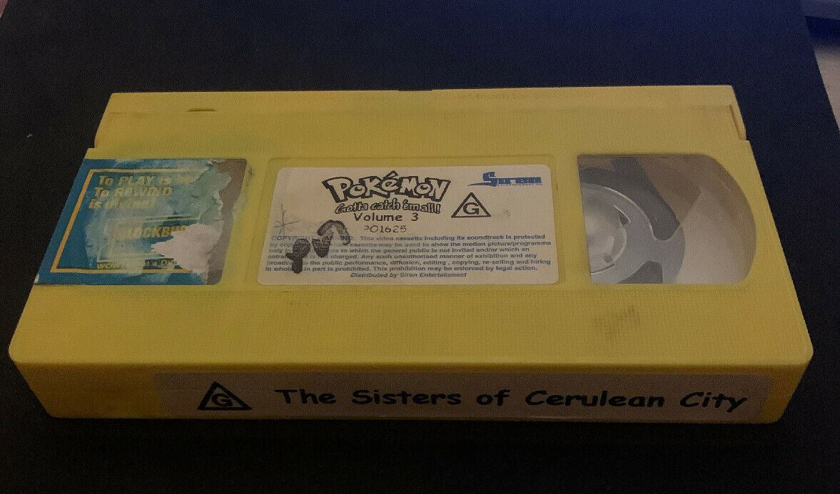 POKEMON : Volume 3 - The Sisters Of Cerulean City  (Vhs Video Tape) PAL