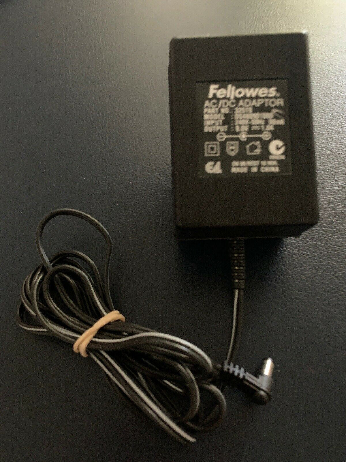 Genuine Fellowes DS480901000 AC Adapter Part No: 32519 9V 1A  Power Supply