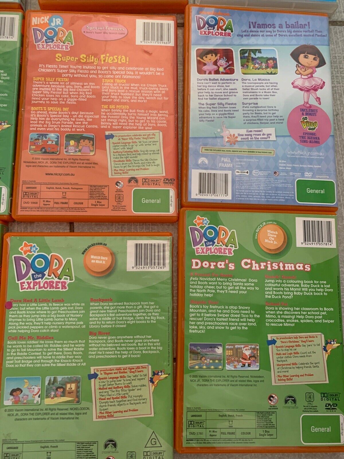 Dora The Explorer 17x DVD Collection (17-Disc) Christmas, Haircut, Ballet, Merma