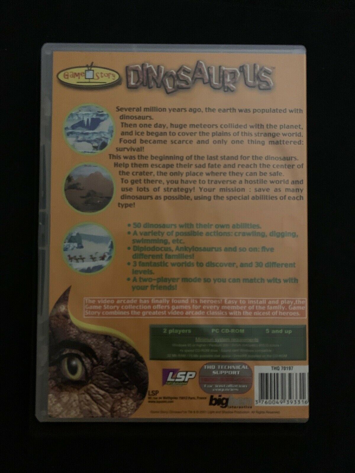 Dinosaur'us Crazy Escape! - PC Windows, 2001 CD - *Rare* Lemmings Puzzle Game