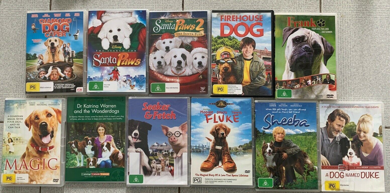 11x Dog DVD Collection Movies Region 4 Retro Unit