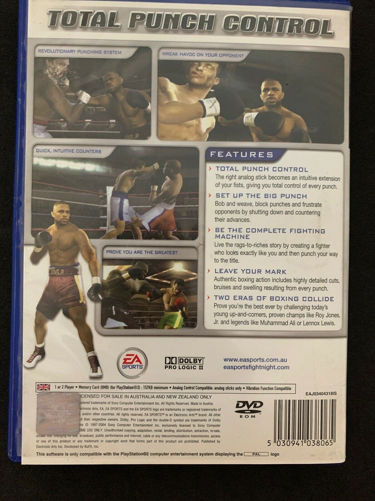 Fight Night 2004 PS2 Playstation 2 Boxing Game Complete With Manual PAL