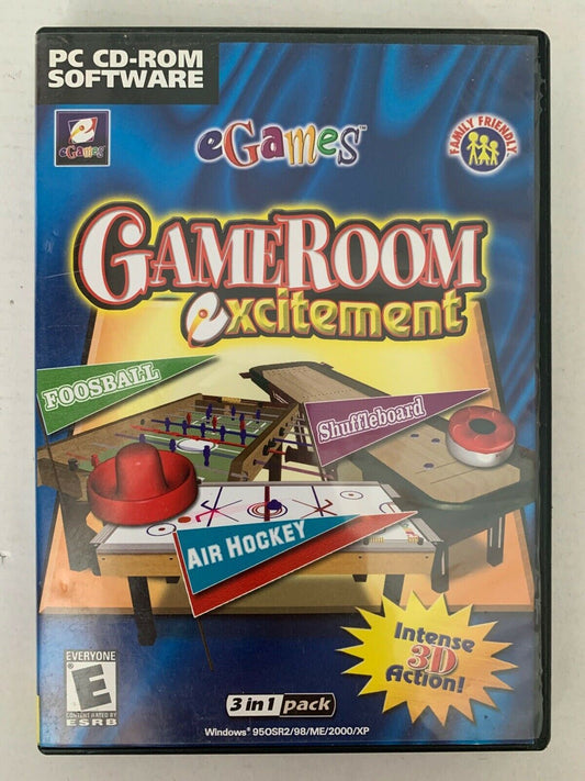 Games Room Excitement - PC Classic Arcade GAME Air Hockey, Foosball...