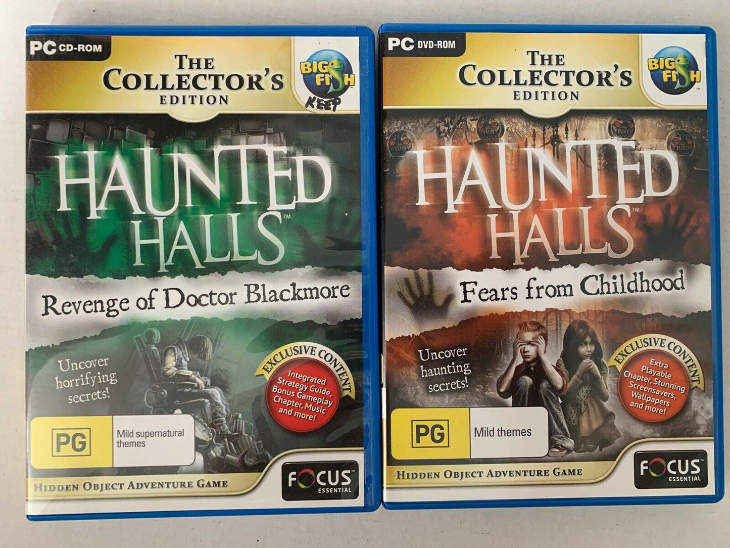 HAUNTED HALLS: Revenge Of Doctor Blackmore & Fears Childhood PC CD Hidden Object