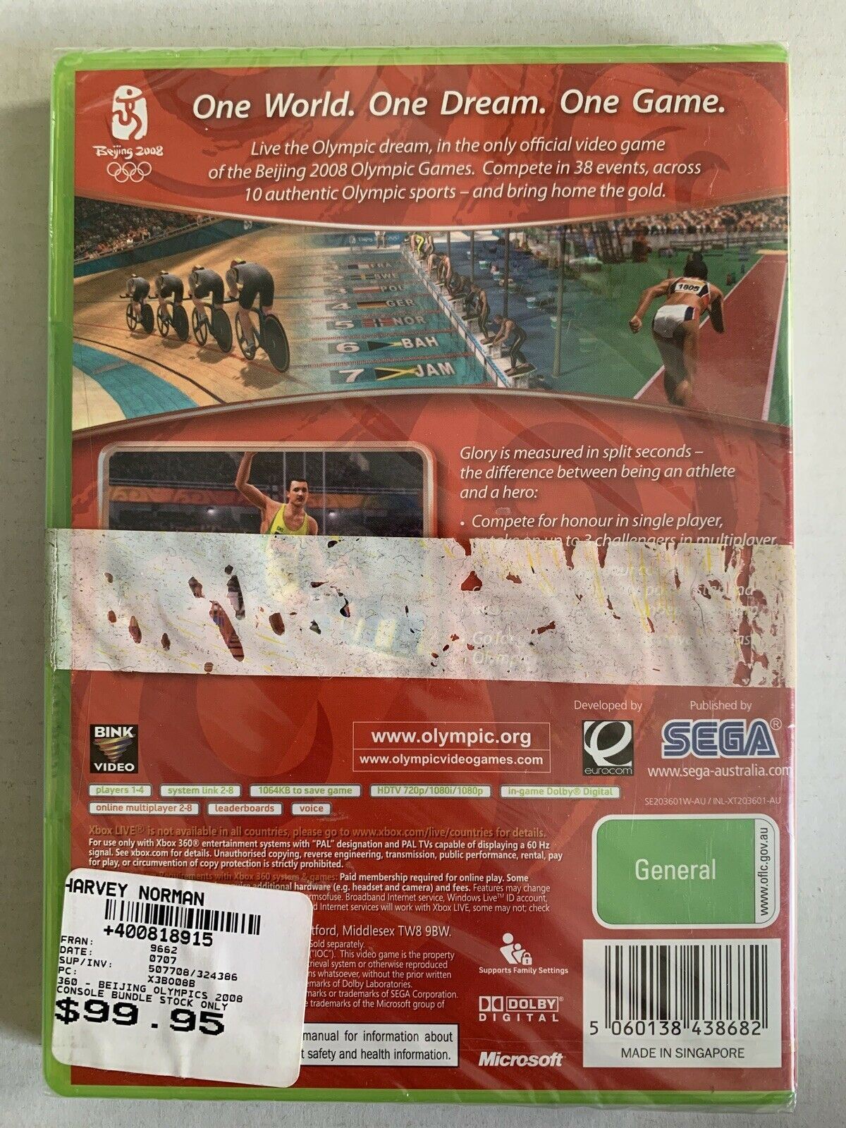 *New Sealed* Beijing 2008 Olympics for XBOX 360 in Box with Manual
