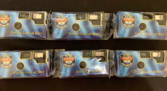 6x Toohey's Disposable Film Camera With Flash Limited Edition Adelaide Cup NEW