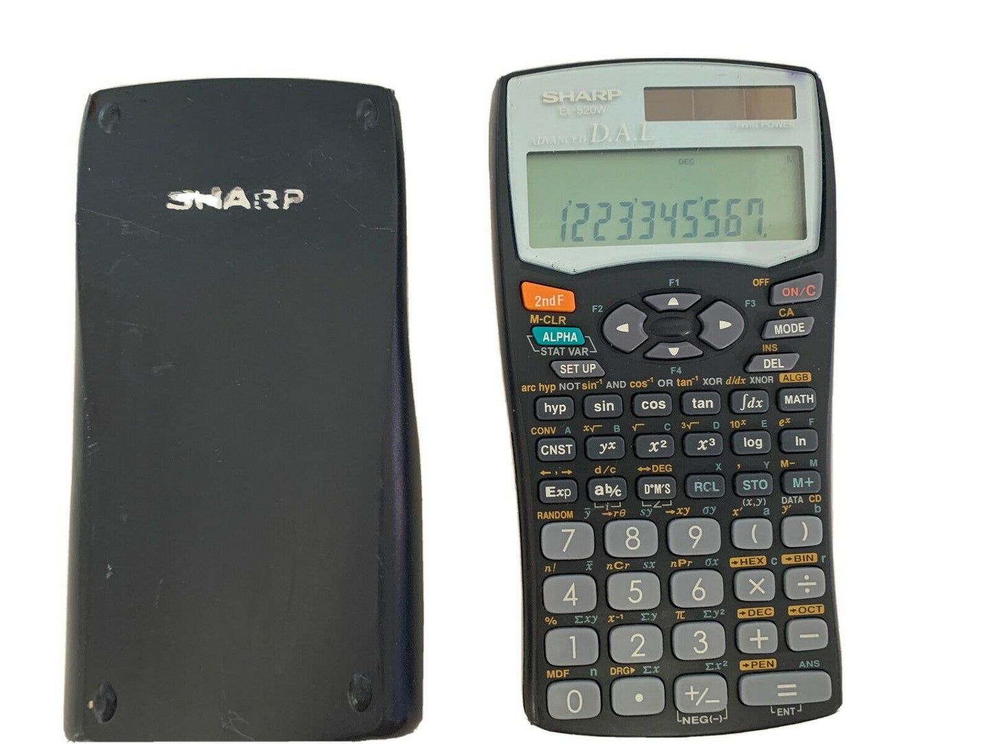 Sharp EL-520W Solar Twin Powered Advanced D.A.L Scientific Calculator