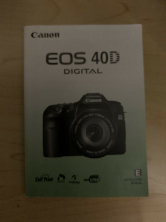 Canon EOS 40D Manual - Authentic Genuine
