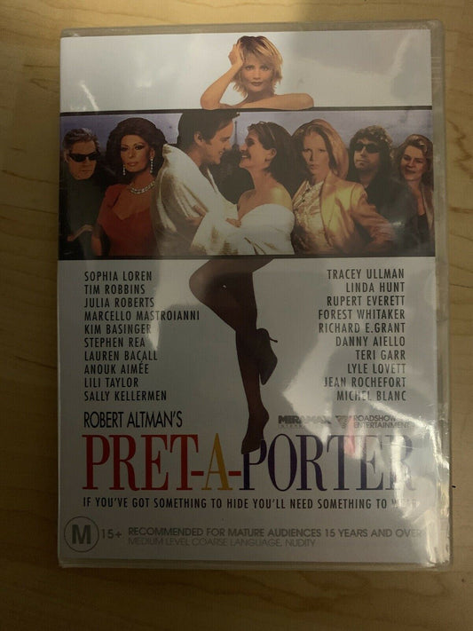 *New Sealed* Pret-A-Porter (DVD, 1994) Sophia Loren, Tim Robbins, Julia Roberts