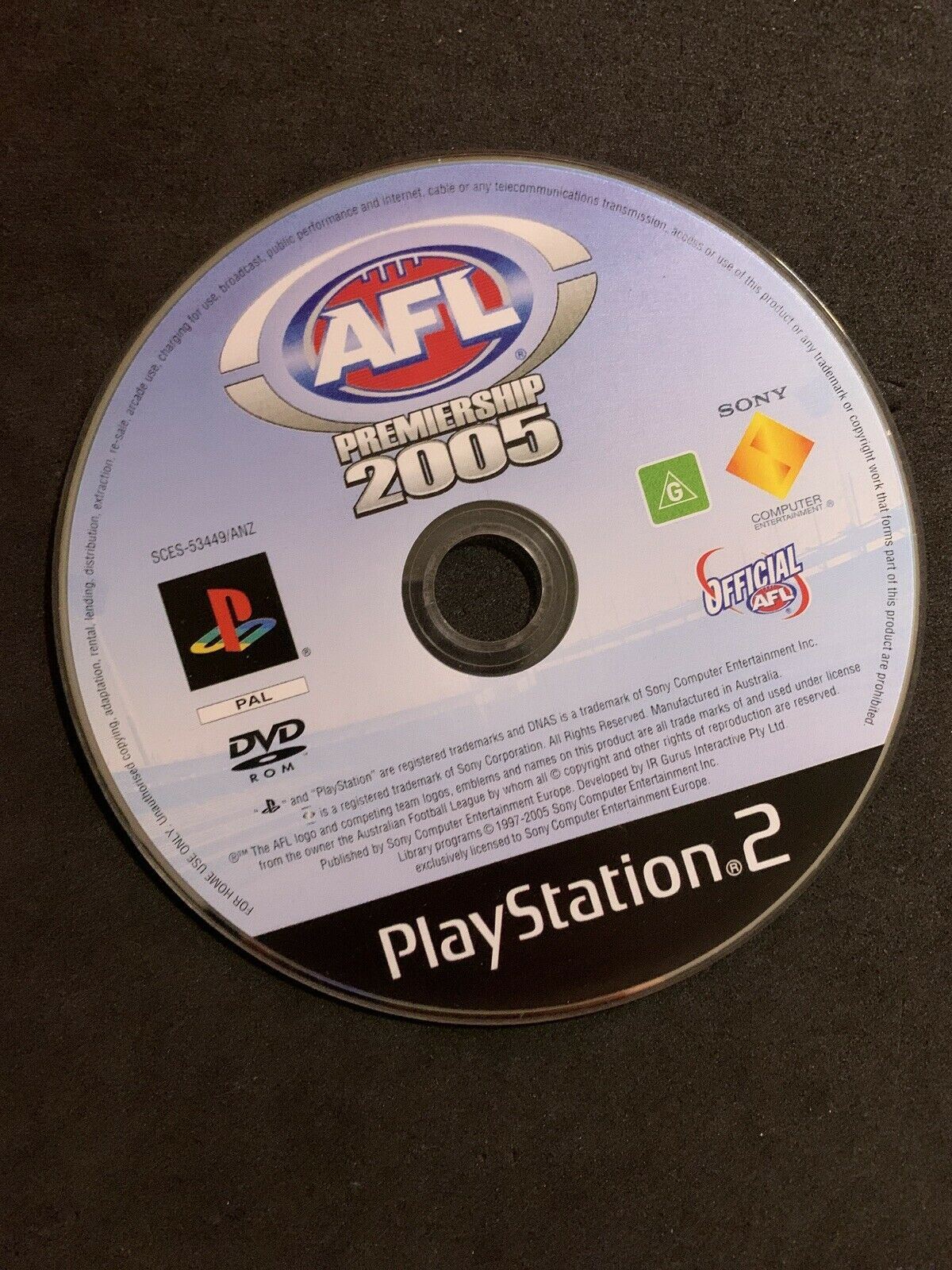 AFL Premiership 2005 PS2 Playstation 2 Game Complete With Manual PAL