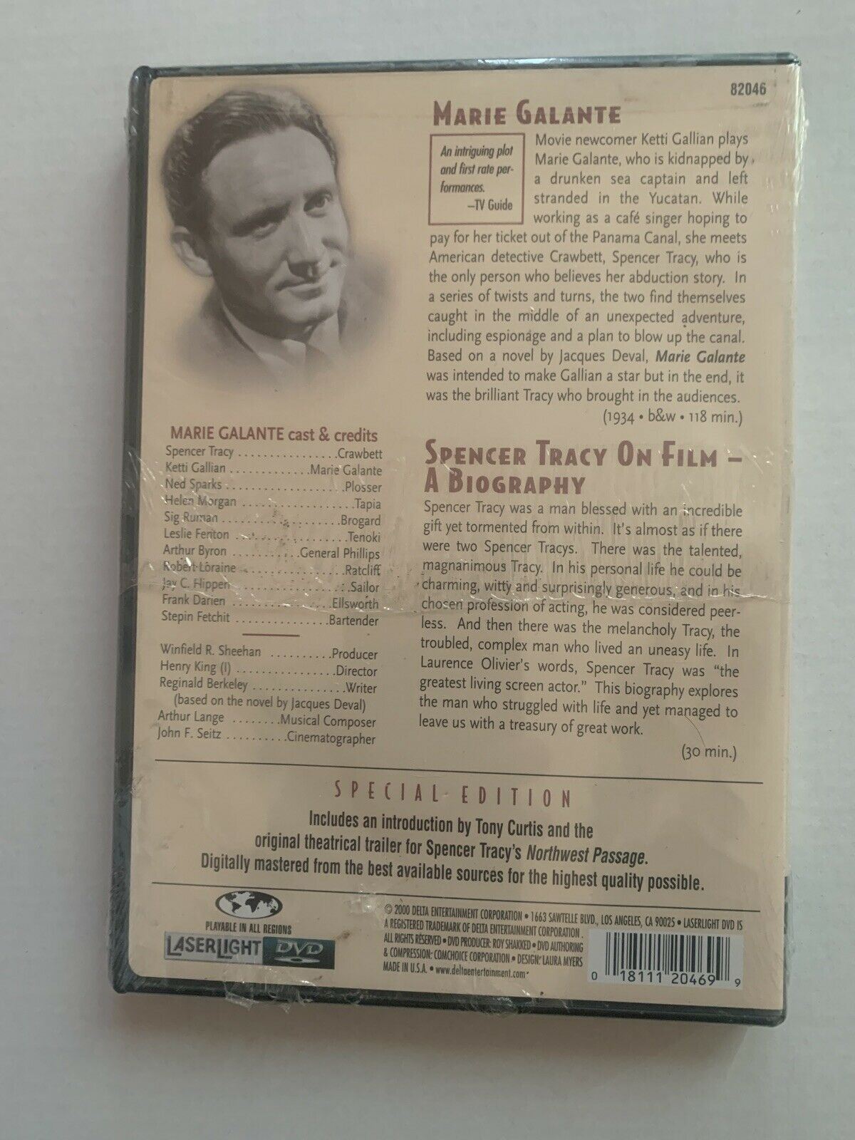 Spencer Tracy Special Edition: Marie Galante & Spencer Tracy On Film (DVD, 2000)