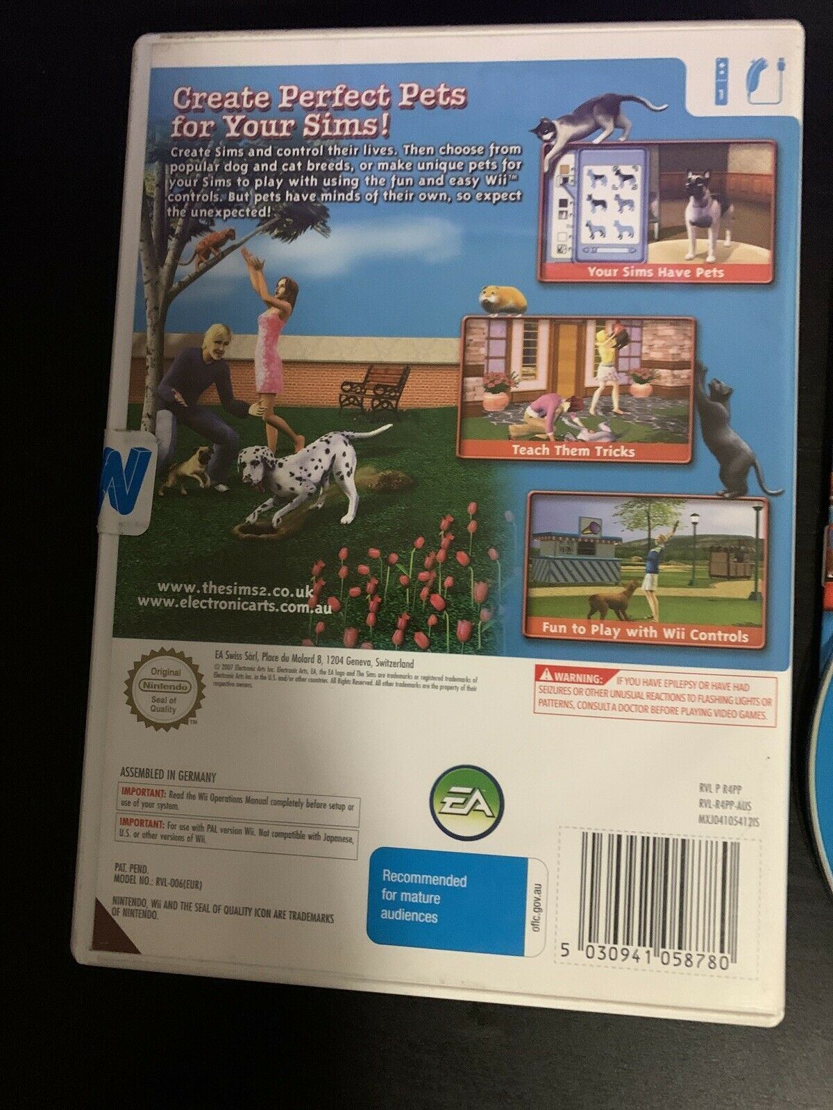 The Sims 2 Pets - Nintendo Wii With Manual PAL