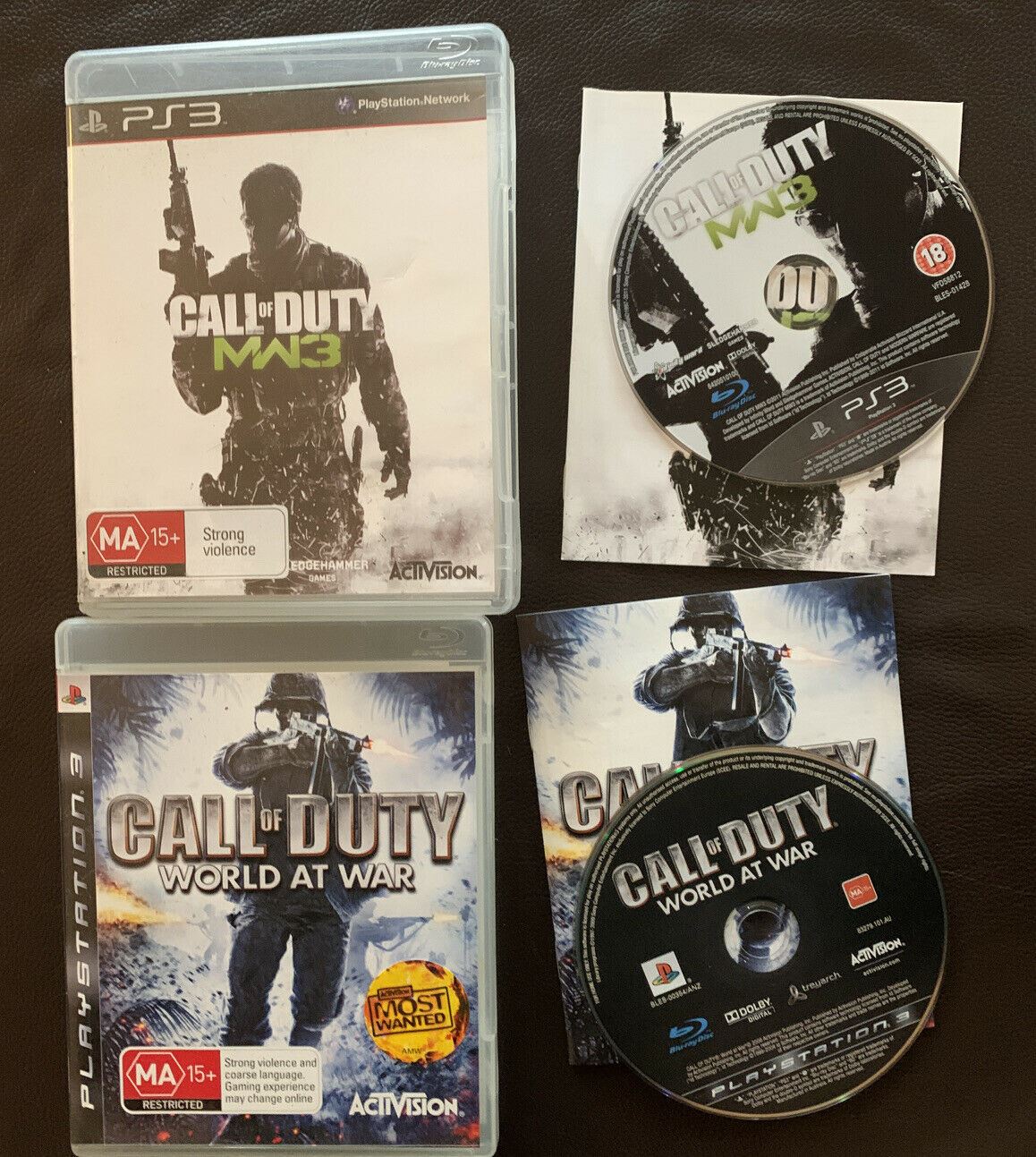 Call Of Duty Modern Warfare 3 & World At War PlayStation 3 PS3 PAL With Manual