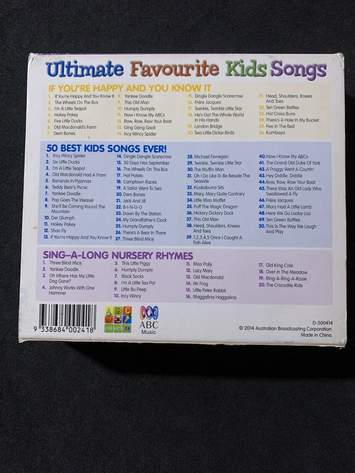ABC Kids - Ultimate Favourite Kids Songs 3-Discs (CD, 2014)