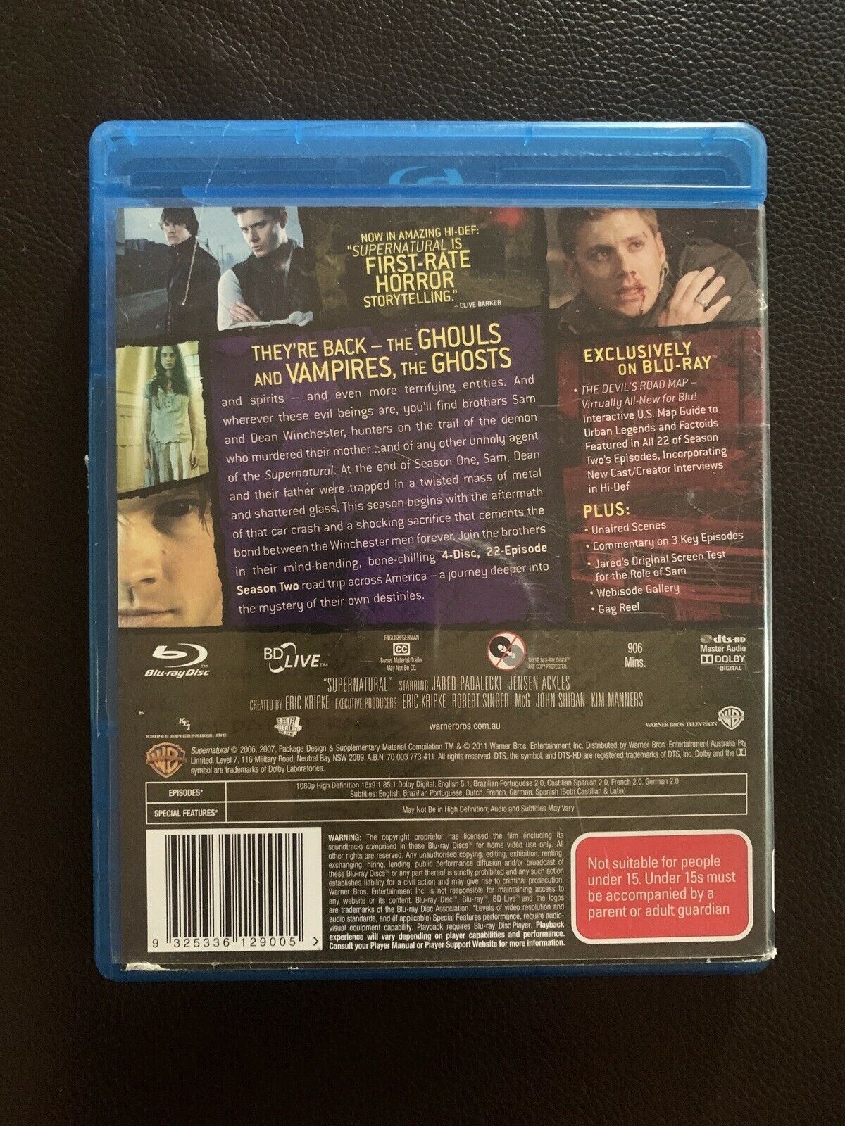 Supernatural - Season 2 (Blu-ray, 2007) Jared Padalecki, Jensen Ackles