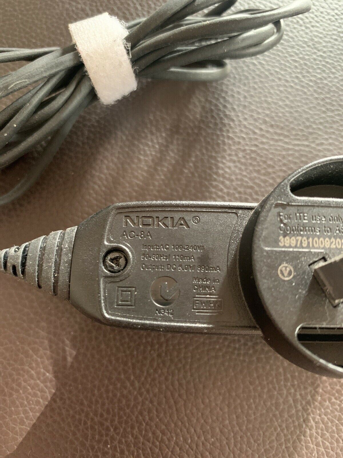 Genuine Nokia Energy Efficient AC-8A Adaptor  / Fast & Light Charger - 2.0mm