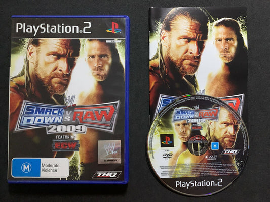 Smackdown vs Raw 2009 Playstation 2 PS2 with Manual PAL