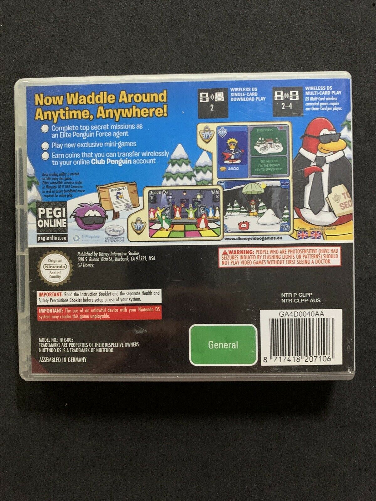 Disney Club Penguin Elite Penguin Force for Nintendo DS with Manual