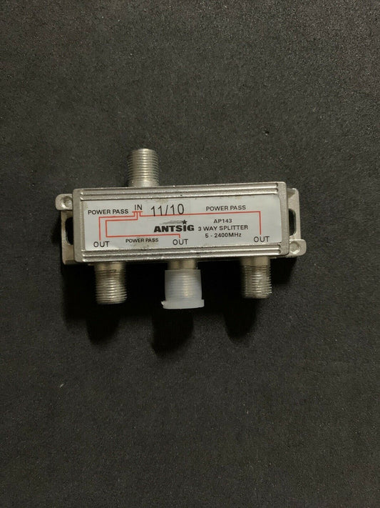 Antsig AP143 TV Antenna 3 Way Splitter 5-2400  Mhz