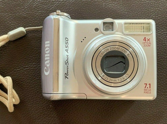 Canon Powershot A550 Digital Camera 7.1MP *For Repairs or parts only*