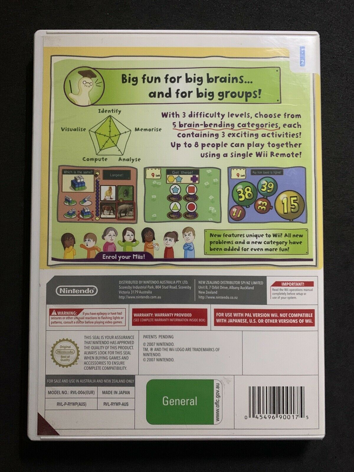 Big Brain Academy for Wii: Wii Degree (Nintendo Wii, 2007) Brain Training
