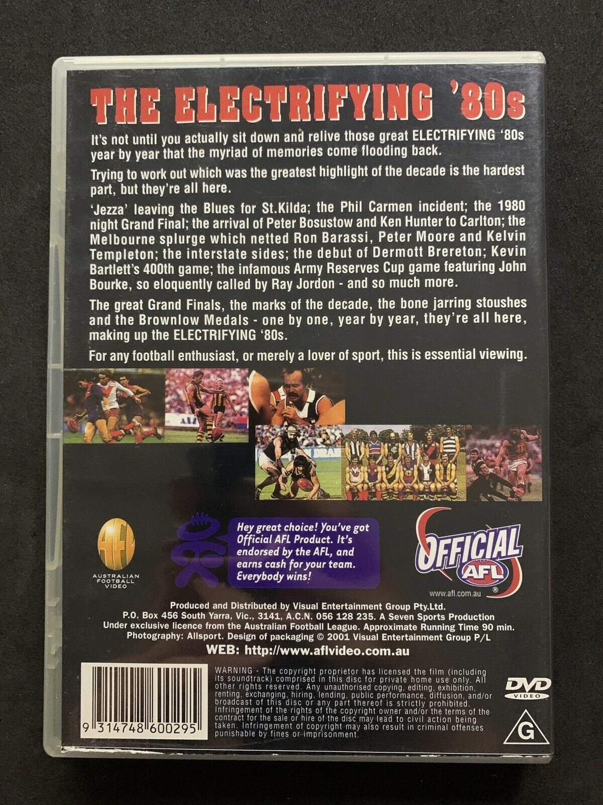 AFL The Electrifying '80's (DVD, 2001) Aussie Rules Football Best Highlights