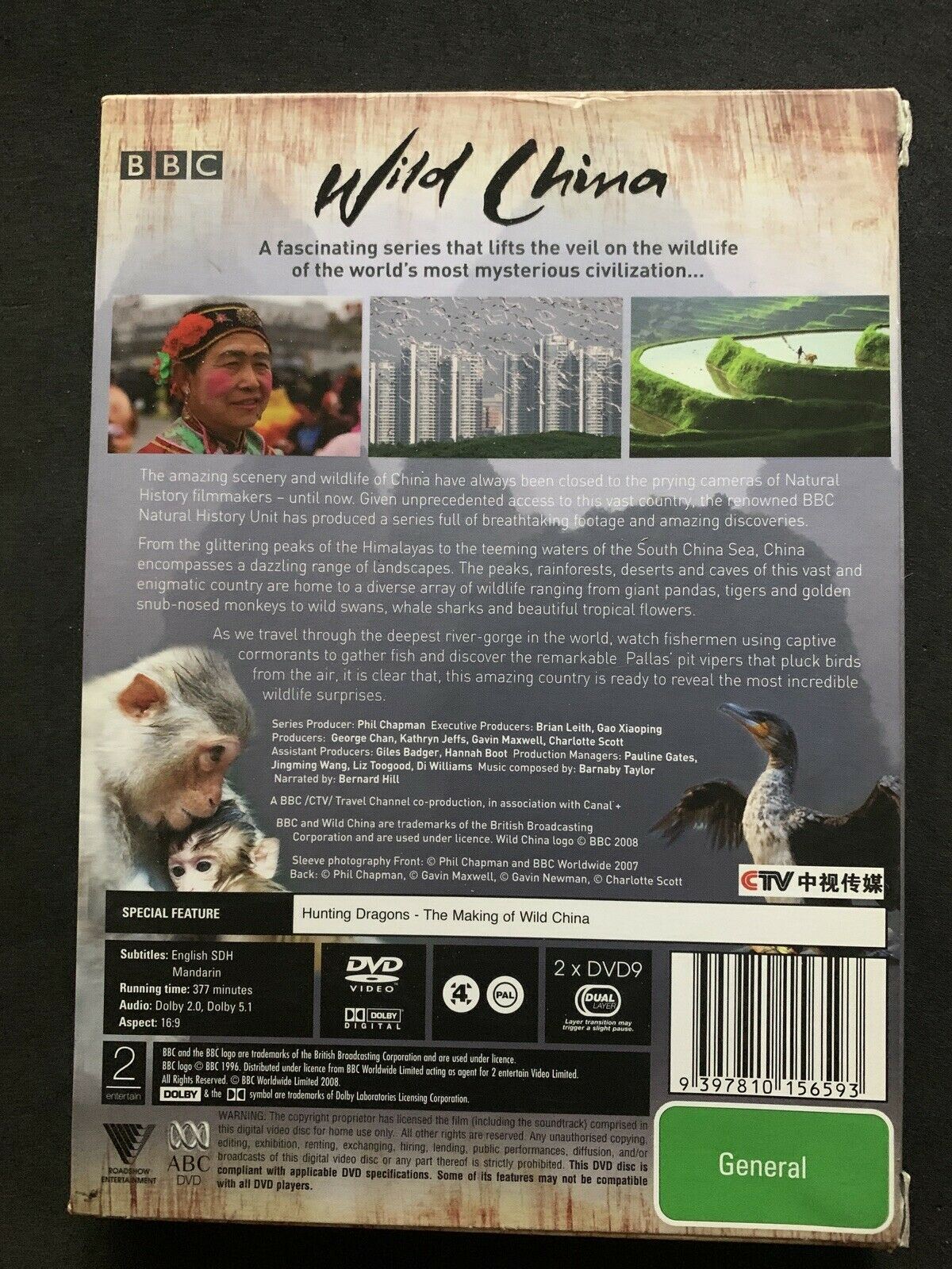 Wild China (DVD, 2008, 2-Disc Set) BBC Region 4