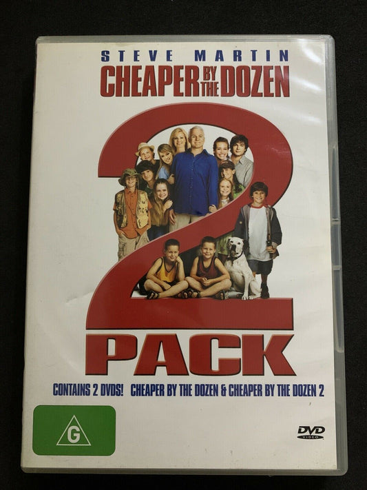 Cheaper By The Dozen 1 & 2 (DVD, 2006, 2-Disc Set) Steve Martin, Hilary Duff